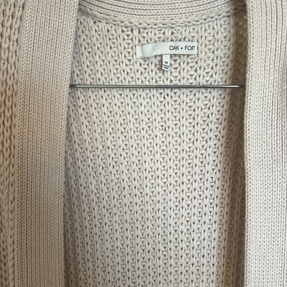 Beige knit pullover long cardigan from Oak and Fort - Picture 2 of 4